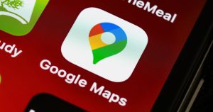 Icône de l'application Google Maps sur l'écran d'un smartphone